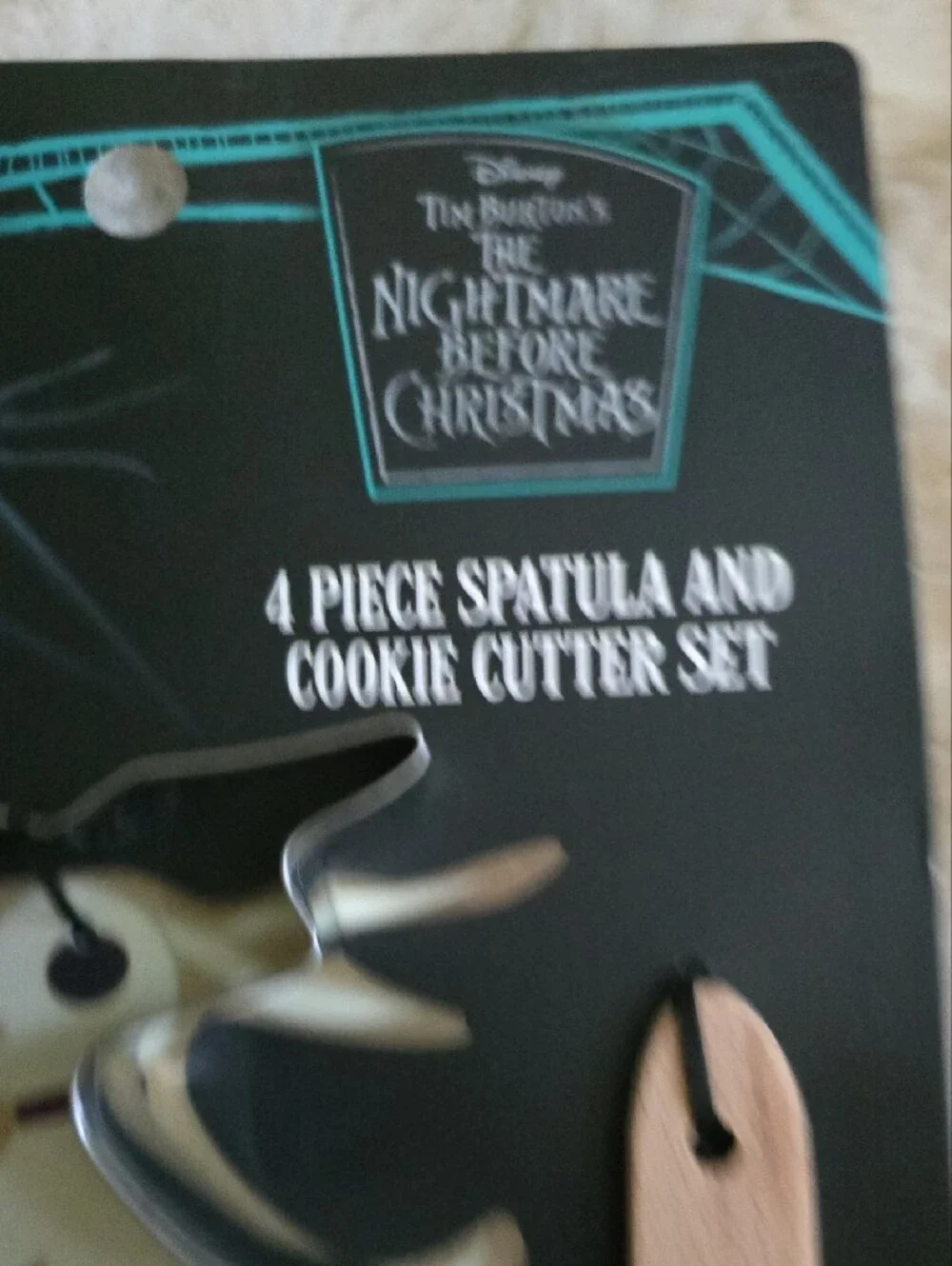 Disney Nightmare Before Christmas 4 Piece Spatula & Cookie Cutter Set